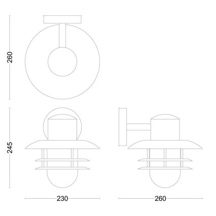 Philips - Уличный настенный светильник INYMA 1xE27/25W/230V IP44