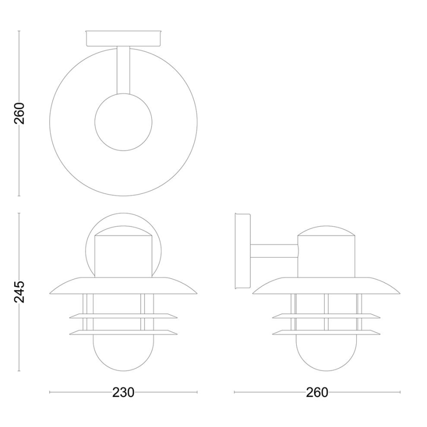 Philips - Уличный настенный светильник INYMA 1xE27/25W/230V IP44