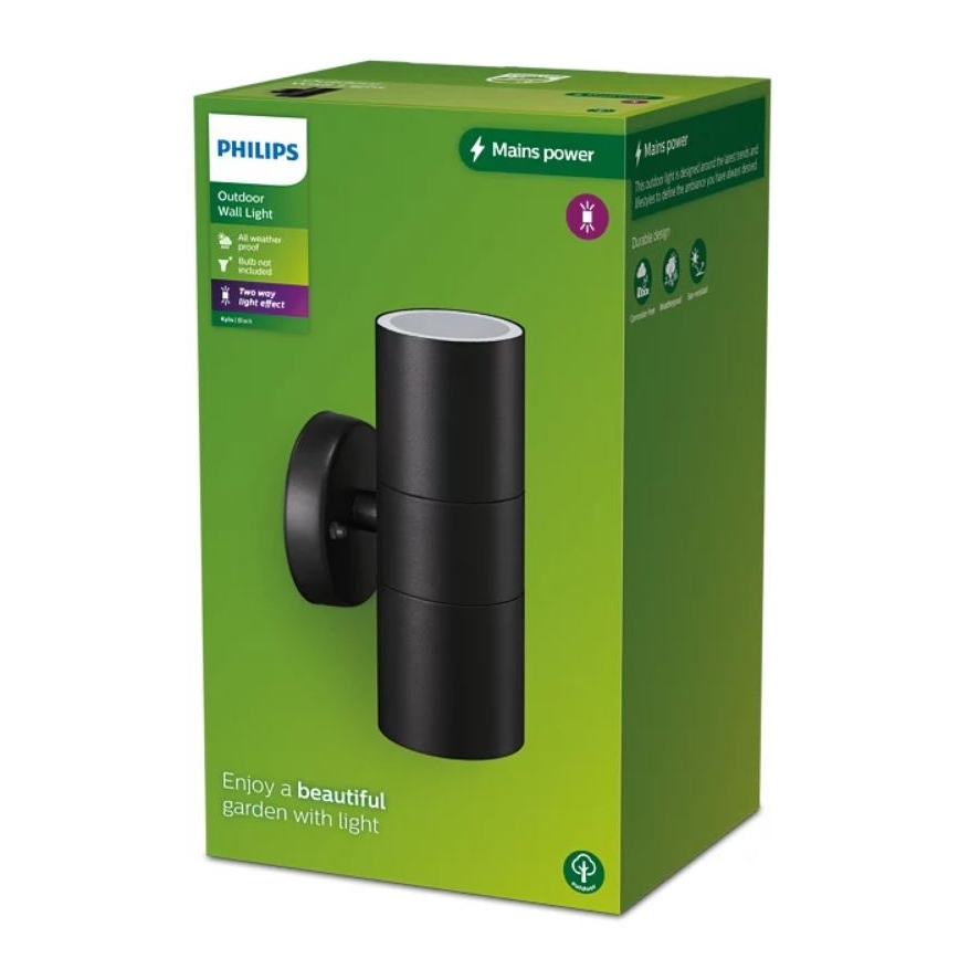 Philips - Уличный настенный светильник KYLIS 2xGU10/25W/230V IP44