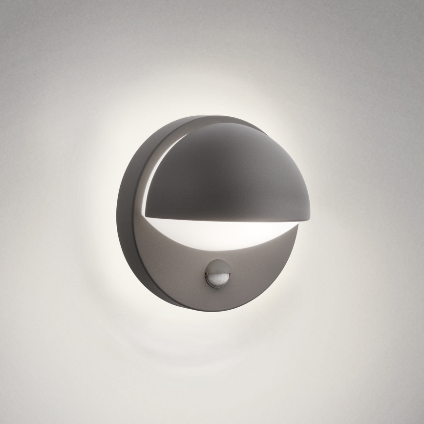 Philips - Уличный настенный светильник с датчиком JUNE 1xE27/12W/230V IP44