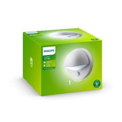 Philips - Уличный настенный светильник с датчиком 1xE27/12W/230V IP44