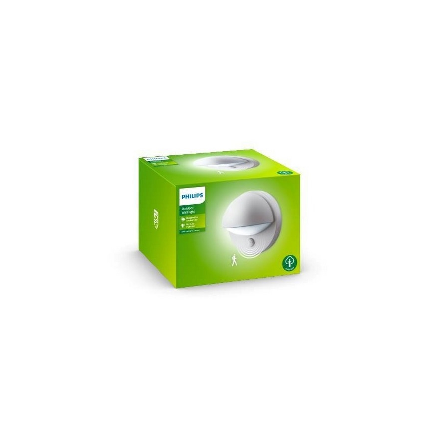Philips - Уличный настенный светильник с датчиком 1xE27/12W/230V IP44