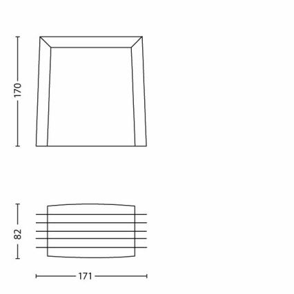 Philips - Уличный настенный светильник 1xE27/15W/230V IP44 антрацит