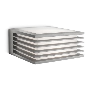 Philips - Уличный настенный светильник SHADES 1xE27/15W/230V IP44 серый