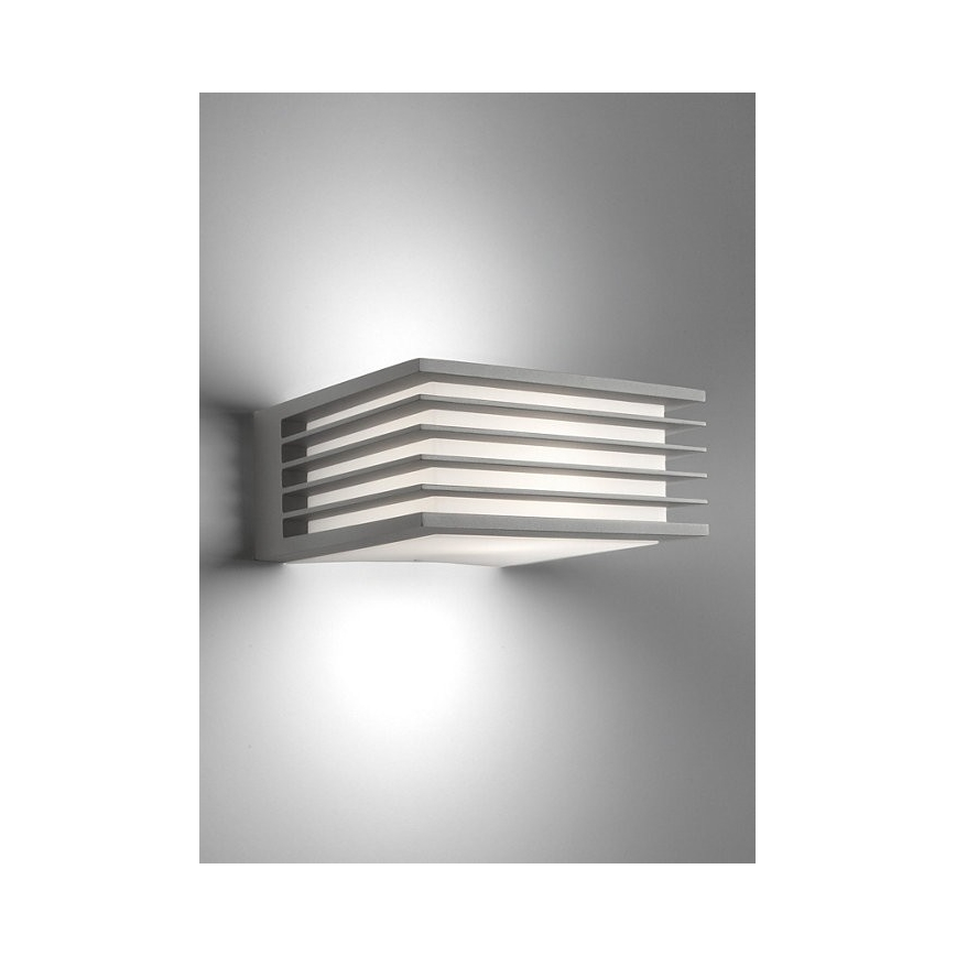 Philips - Уличный настенный светильник SHADES 1xE27/15W/230V IP44 серый