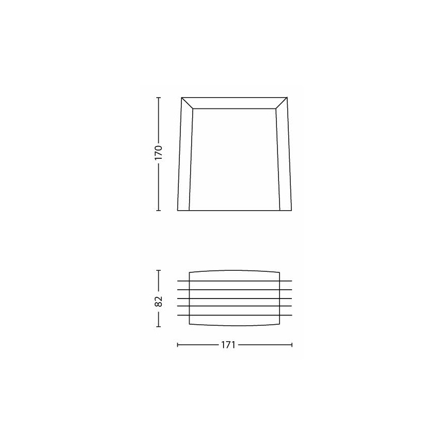 Philips - Уличный настенный светильник SHADES 1xE27/15W/230V IP44 серый