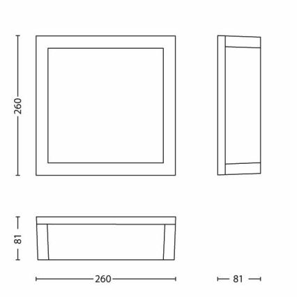 Philips - Уличный потолочный светильник 2xE27/14W/230V IP44 серая