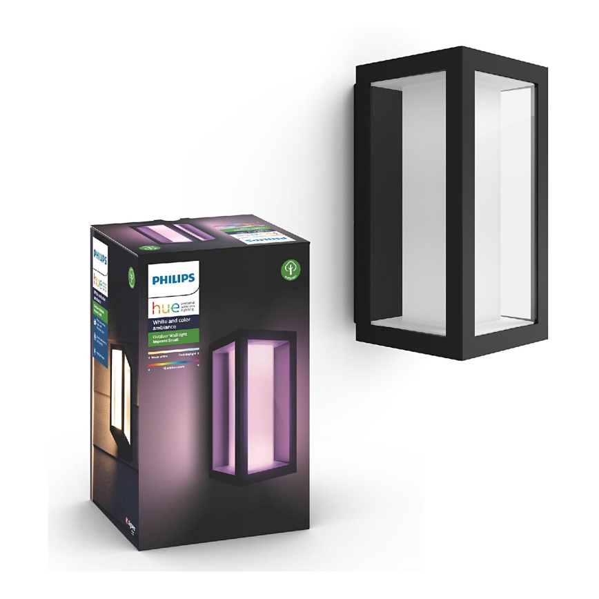 Philips - Уличный светодиодный настенный RGBW-светильник с регулированием яркости Hue IMPRESS 2xLED/8W/230V 2000-6500K IP44