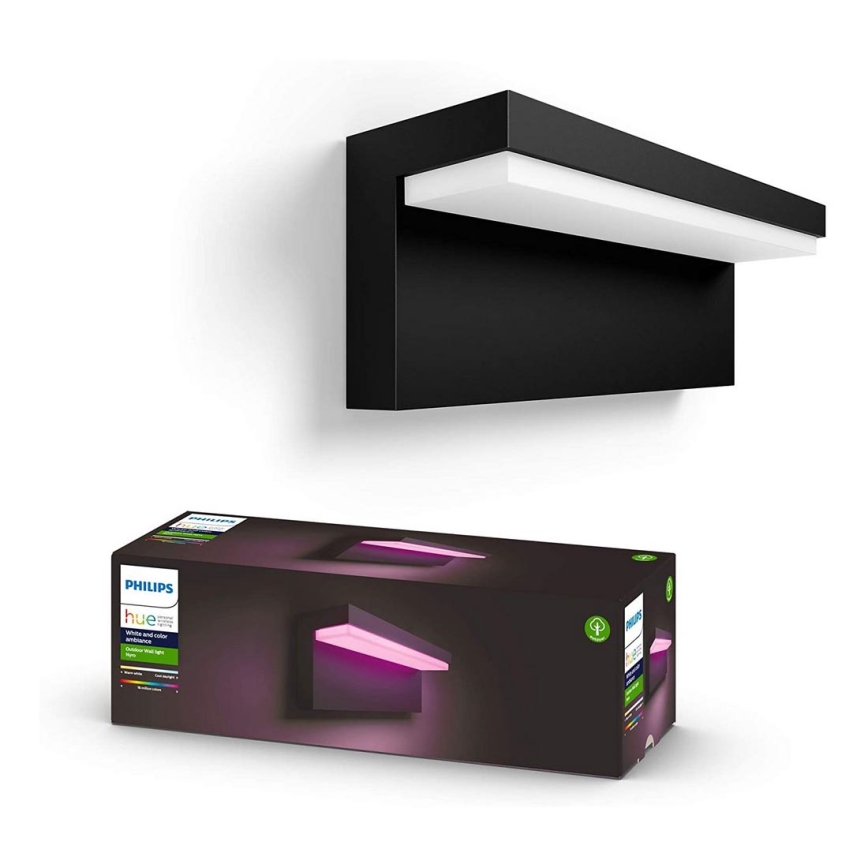 Philips - Уличный светодиодный настенный RGBW-светильник с регулированием яркости Hue NYRO LED/13,5W/230V 2000-6500K IP44