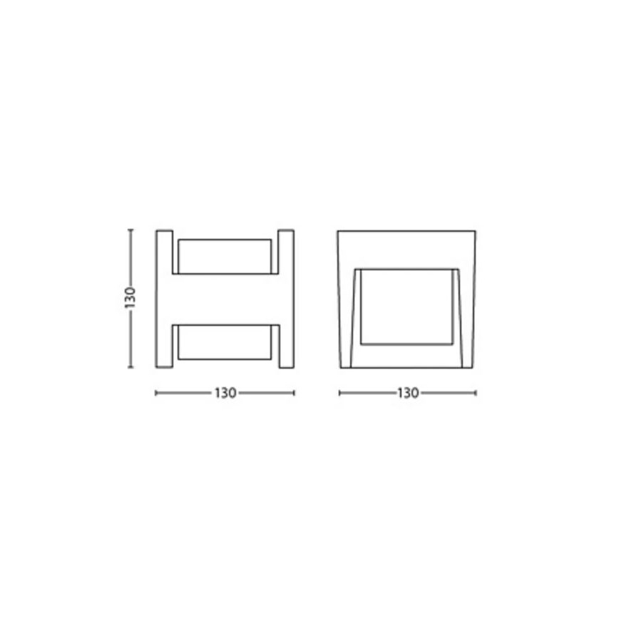 Philips - Уличный светодиодный настенный светильник ARBOUR LED/3,8W/230V 2700K IP44