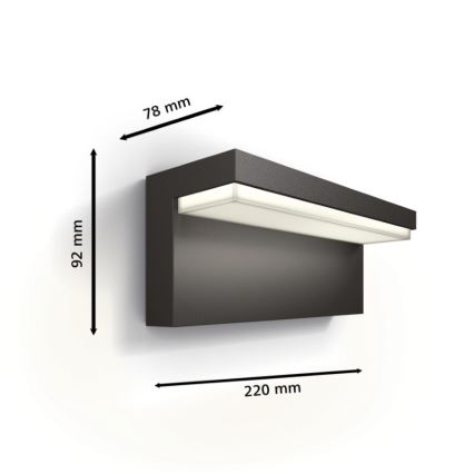 Philips - Уличный светодиодный настенный светильник BUSTAN LED/3,8W/230V 4000K IP44