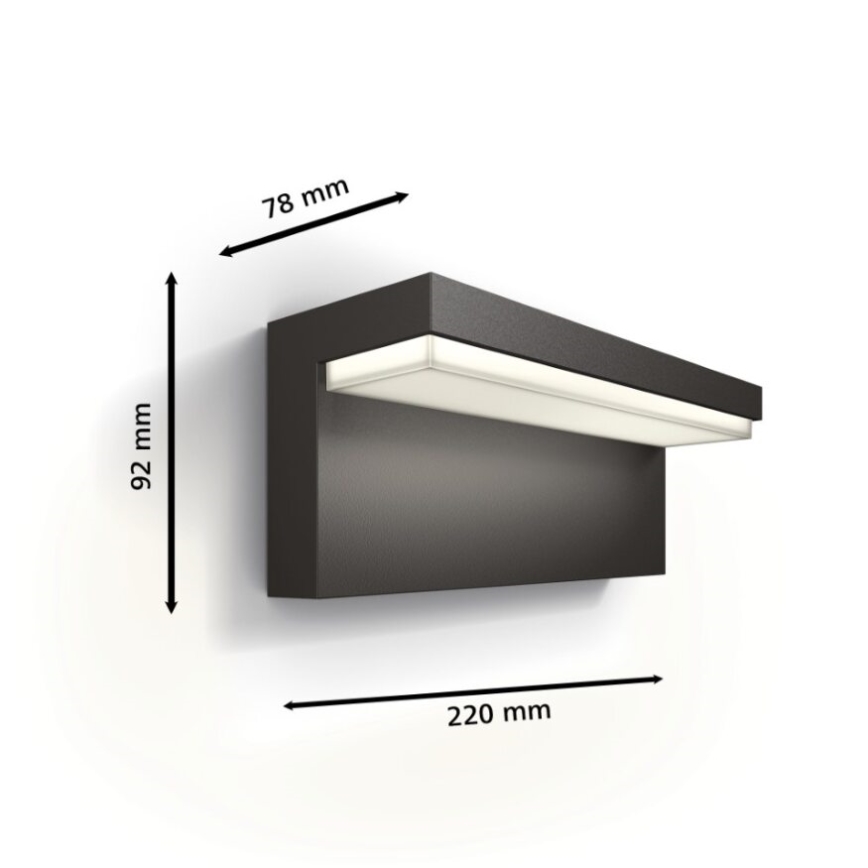 Philips - Уличный светодиодный настенный светильник BUSTAN LED/3,8W/230V 4000K IP44