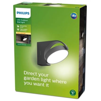 Philips - Уличный светодиодный настенный светильник LED/7W/230V 2700K IP44