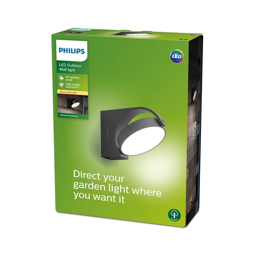 Philips - Уличный светодиодный настенный светильник LED/7W/230V 2700K IP44