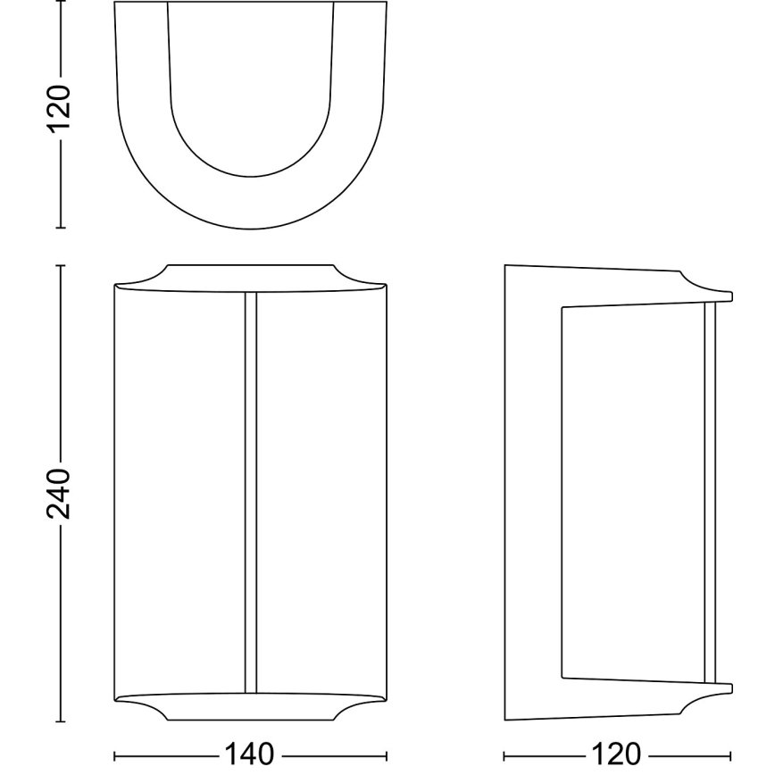 Philips - Уличный светодиодный настенный светильник REESE LED/4,3W/230V 2700K IP44