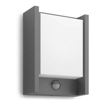 Philips - Уличный светодиодный настенный светильник с датчиком ARBOUR LED/3,8W/230V 2700K IP44
