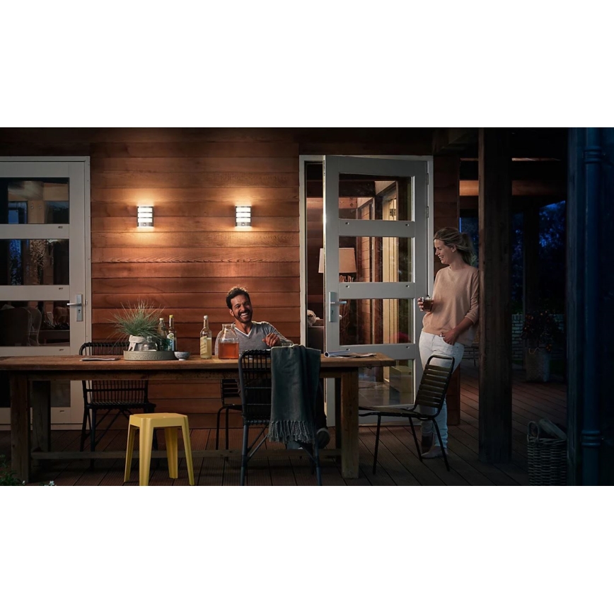 Philips - Уличный светодиодный настенный светильник с датчиком PYTHON LED/3,8W/230V IP44
