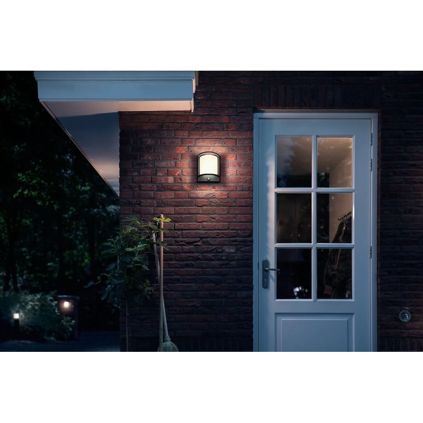 Philips - Уличный светодиодный настенный светильник с датчиком SAMONDRA LED/3,8W/230V IP44