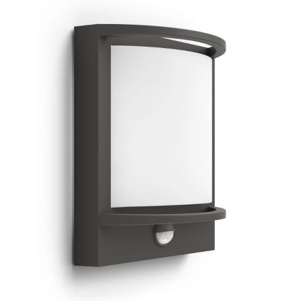 Philips - Уличный светодиодный настенный светильник с датчиком SAMONDRA LED/3,8W/230V IP44