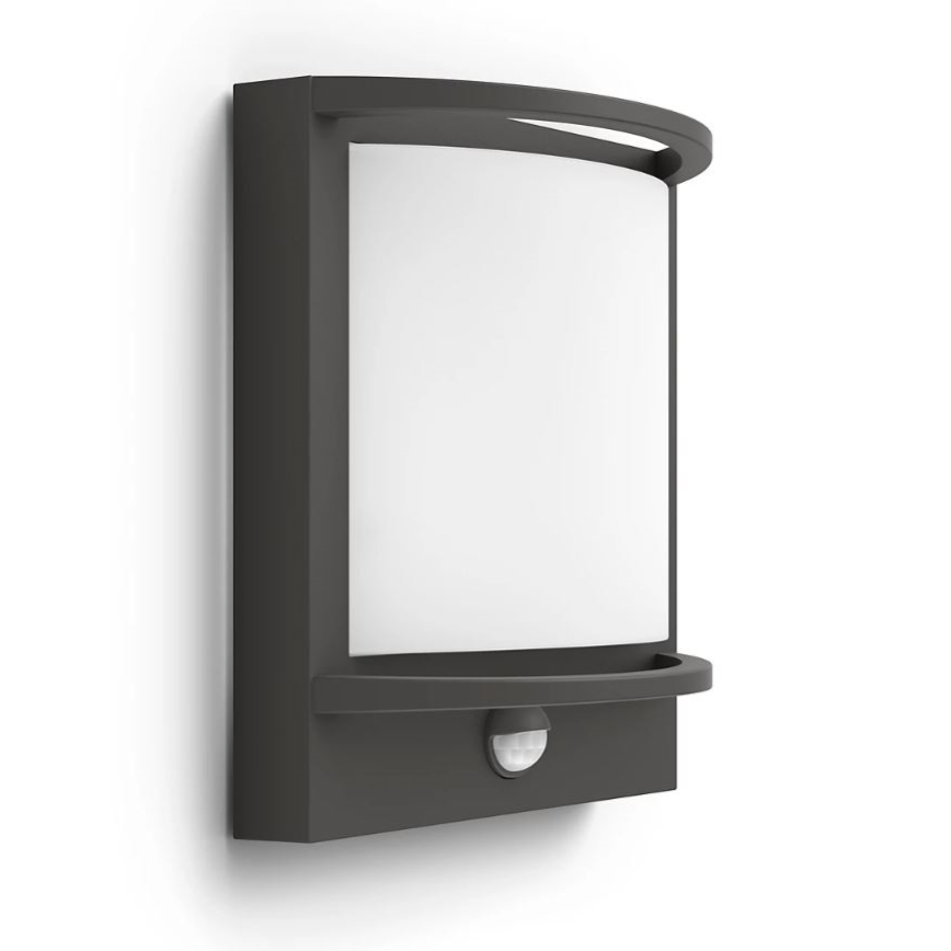 Philips - Уличный светодиодный настенный светильник с датчиком SAMONDRA LED/3,8W/230V IP44