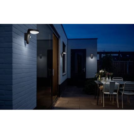 Philips - Уличный светодиодный настенный светильник с датчиком LED/9W/230V 4000K IP44