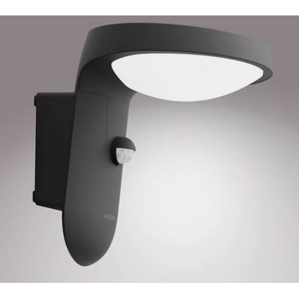 Philips - Уличный светодиодный настенный светильник с датчиком LED/9W/230V 4000K IP44