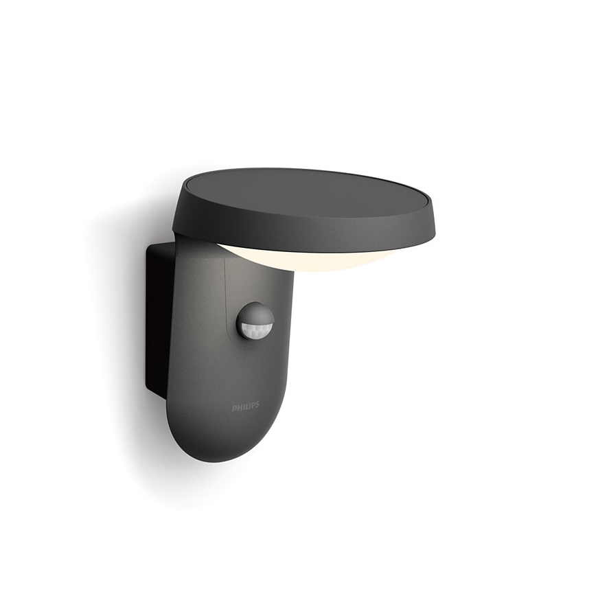 Philips - Уличный светодиодный настенный светильник с датчиком LED/9W/230V 4000K IP44