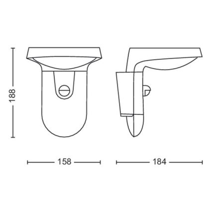 Philips - Уличный светодиодный настенный светильник с датчиком LED/9W/230V 4000K IP44