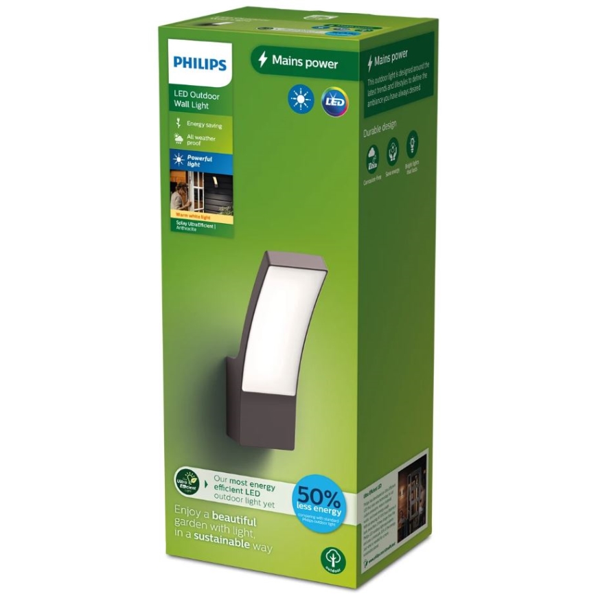 Philips - Уличный светодиодный настенный светильник SPLAY LED/3,8W/230V IP44