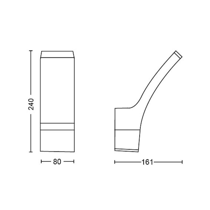 Philips - Уличный светодиодный настенный светильник SPLAY LED/3,8W/230V IP44
