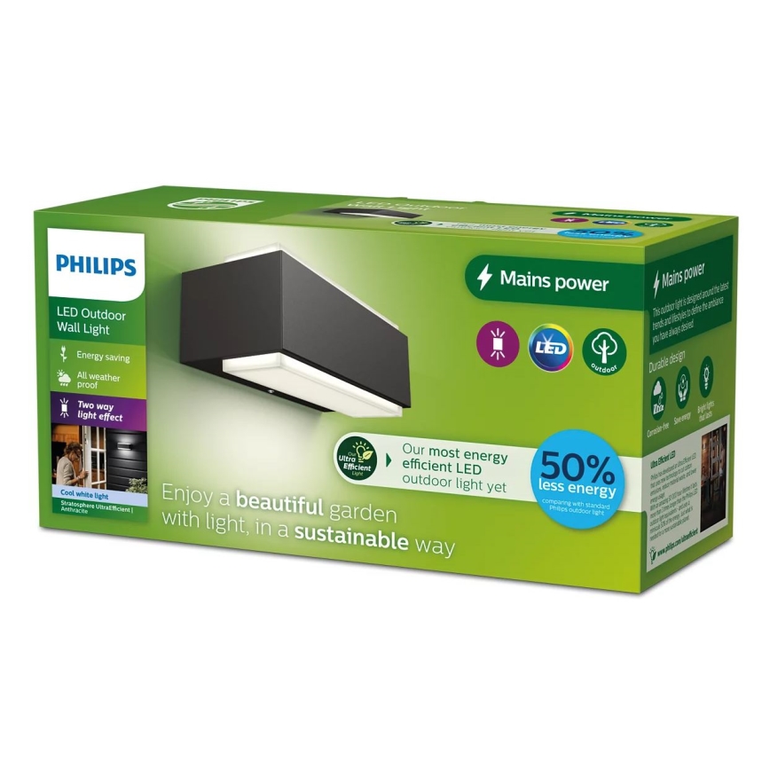 Philips - Уличный светодиодный настенный светильник STRATOSPHERE LED/3,8W/230V 4000K IP44