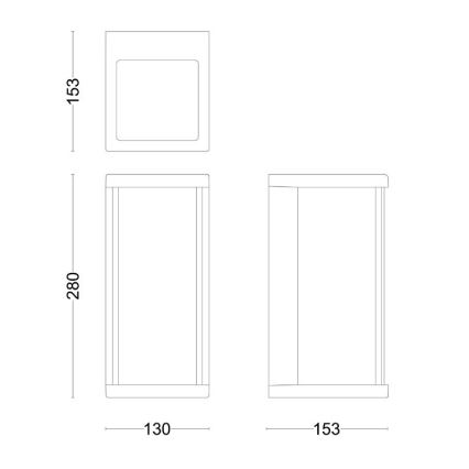 Philips - Уличный светодиодный настенный светильник ULYZO LED/12W/230V IP44