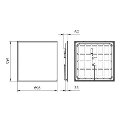 Philips - Вбудована стельова LED панель LEDINAIRE LED/34W/230V 60x60 см 4000K