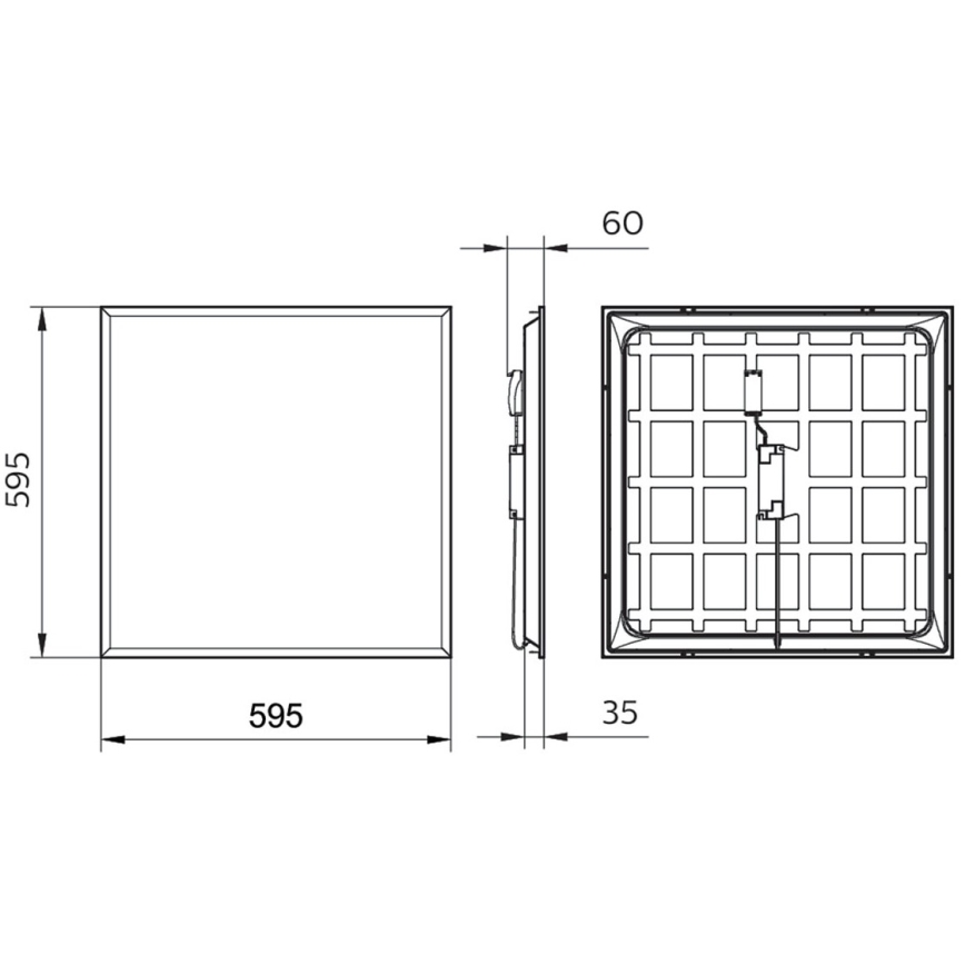 Philips - Вбудована стельова LED панель PROJECTLINE LED/36W/230V 59,5x59,5 см