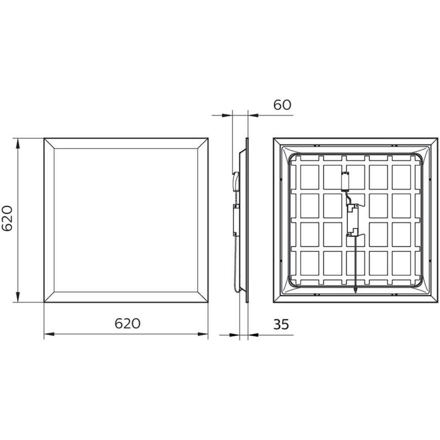 Philips - Вбудована стельова LED панель PROJECTLINE LED/36W/230V 62x62 см