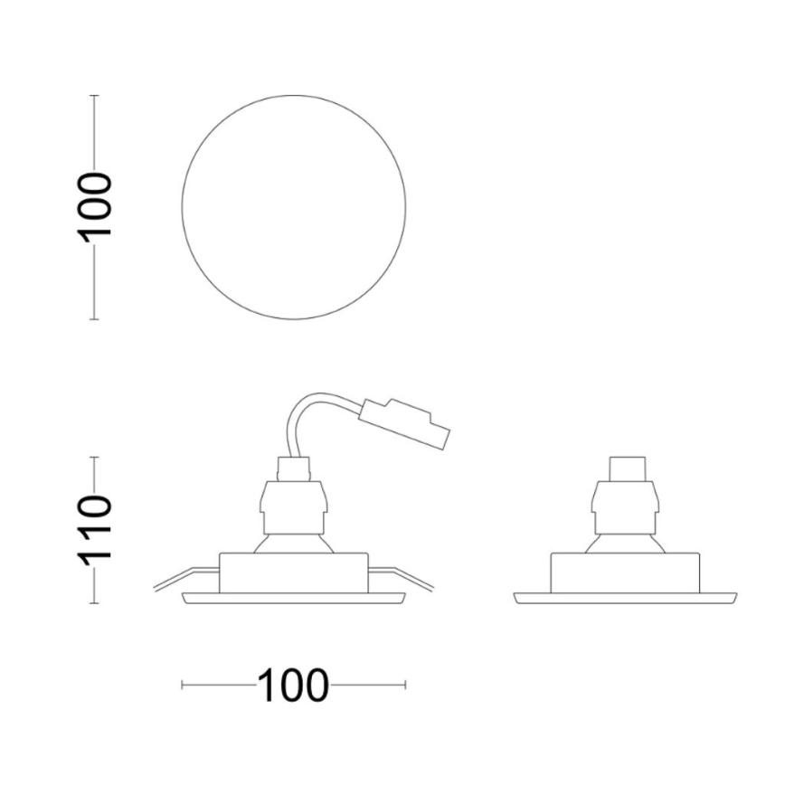 Philips - Вбудований стельовий LED світильник для ванної FRESCO LED/4,6W/230V IP23