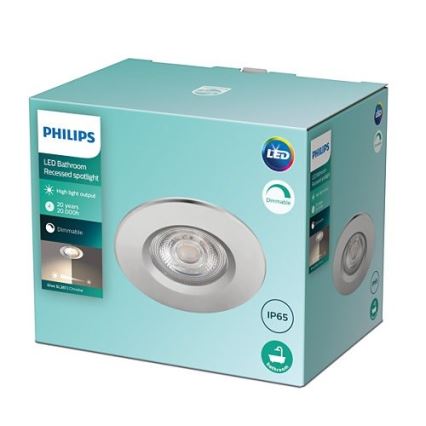 Philips - Вбудований стельовий LED світильник для ванної з регулюванням яскравості DIVE 1xLED/5W/230V IP65