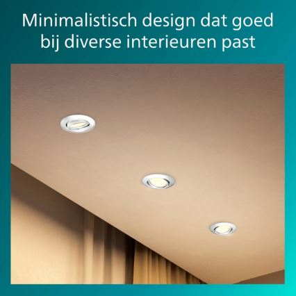 Philips - Встраиваемый потолочный светильник PERIDOT 1xGU10/7W/230V белый