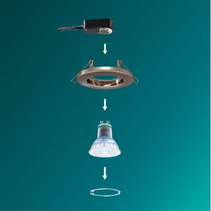 Philips - Встраиваемый потолочный светильник PERIDOT 1xGU10/7W/230V серебристый