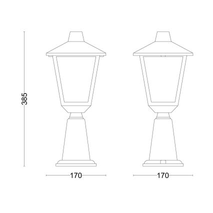 Philips - Вулична лампа KINNO 1xE27/25W/230V IP44