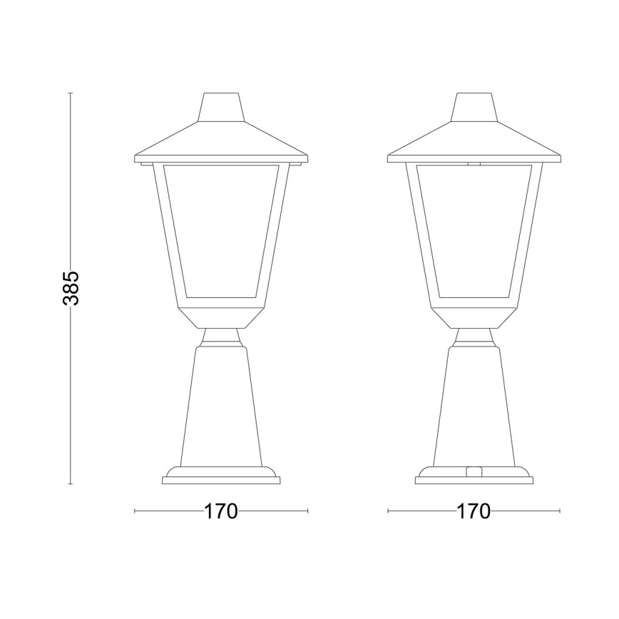 Philips - Вулична лампа KINNO 1xE27/25W/230V IP44