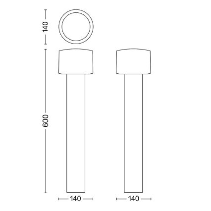 Philips - Вулична світлодіодна лампа OTIS LED/4,3W/230V 2700K IP44