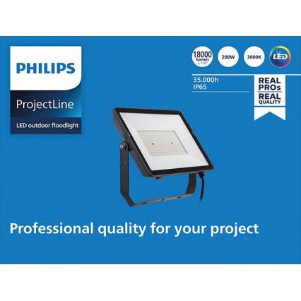 Philips - Вуличний LED прожектор PROJECTLINE LED/200W/230V IP65 3000K