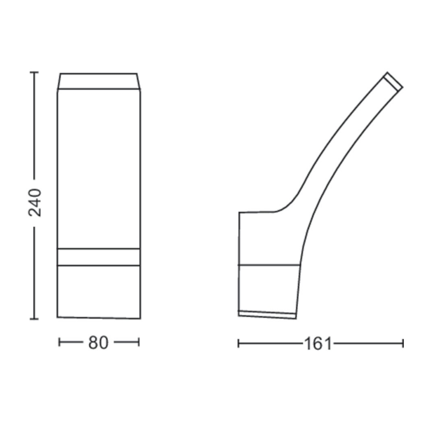 Philips - Вуличний настінний LED світильник LED/12W/230V 2700K IP44