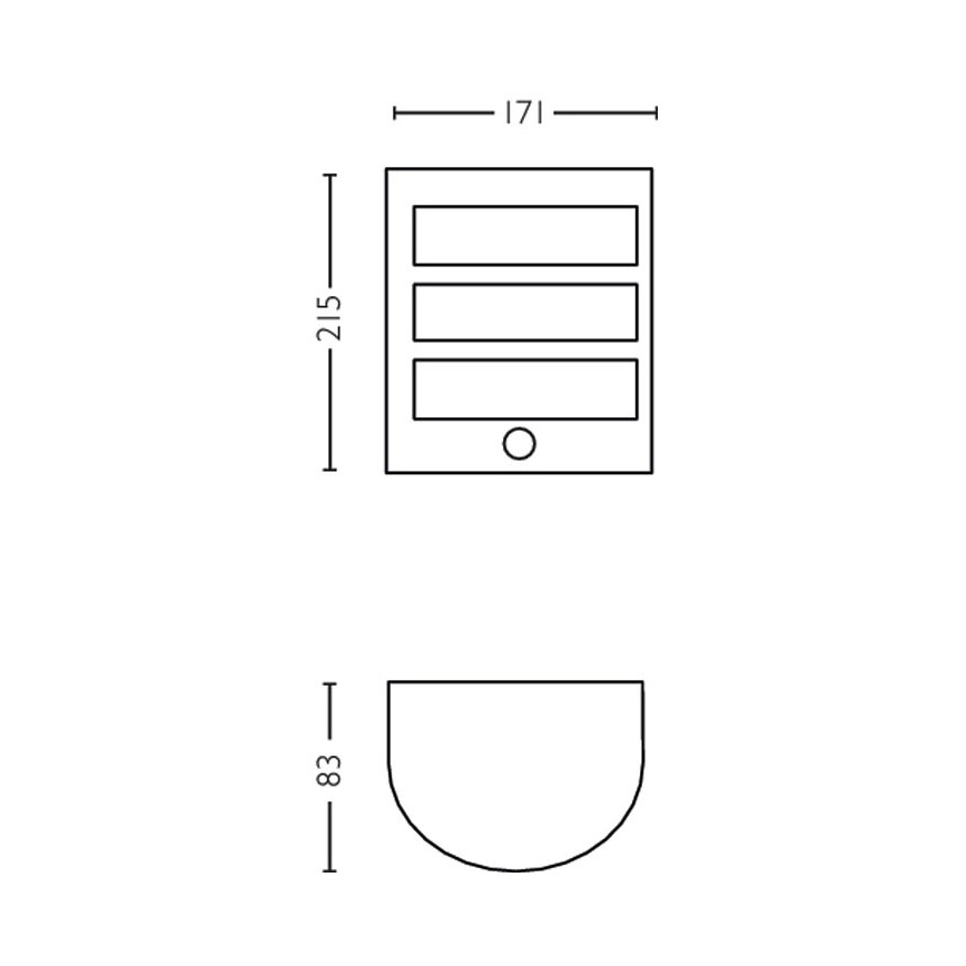 Philips - Вуличний настінний LED світильник з датчиком LED/6W/230V 4000K IP44