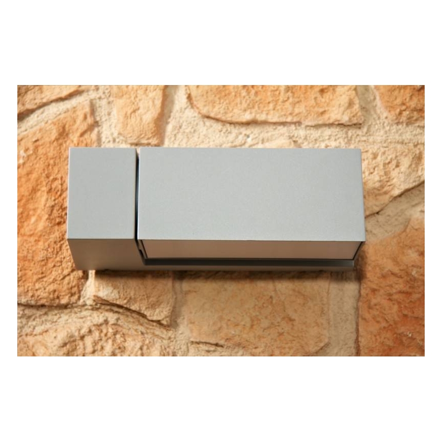 Philips - Вуличний настінний світильник BORDER 1xE27/23W/230V IP44 сірий