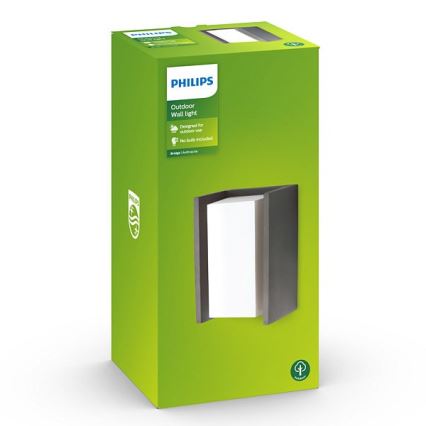 Philips - Вуличний настінний світильник BRIDGE 1xE27/15W/230V IP44