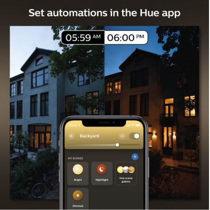 Philips - Вуличний настінний світильник з регулюванням яскравості Hue INARA 1xE27/7W/230V Wi-Fi IP44