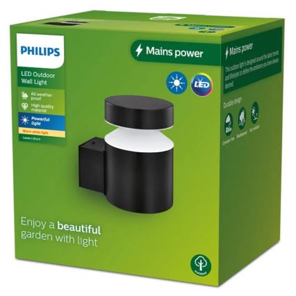 Philips - Вуличний світлодіодний настінний світильник LAVEN LED/6W/230V 2700K IP44