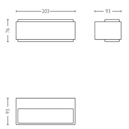 Philips - Вуличний світлодіодний настінний світильник STRATOSPHERE LED/3,8W/230V 2700K IP44